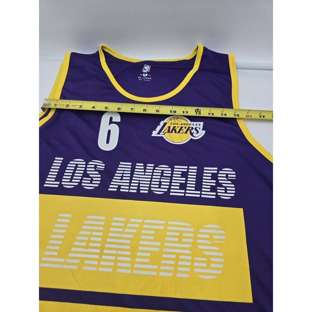 LOS ANGELES LAKERS Lebron 6 James Summer Tank Top jersey men's XXL NBA - Picture 6 of 15